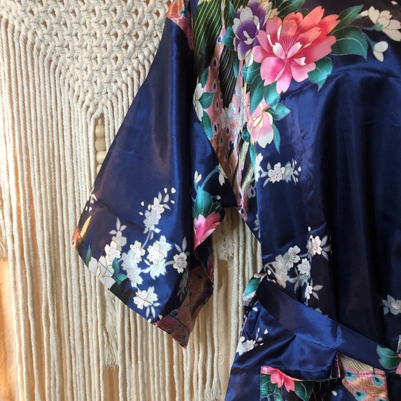 Zhong Sang Blue Peacock Robe. Size Medium. - Picture 3 of 9